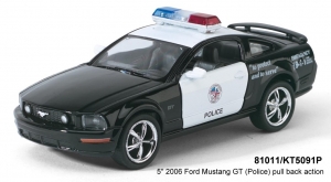 KINSMART,2006 Ford Mustang GT (Police) (12шт) №KT5091PD